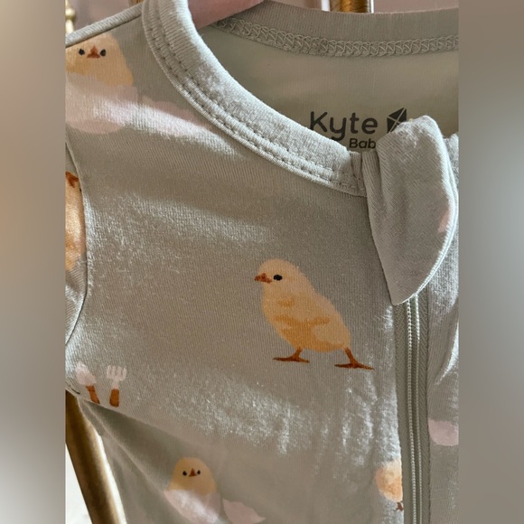 Kyte Baby Zipper PJ Easter Aloe Chick (green chicks)&Blush Rabbit (pink bunnies) - Picture 12 of 15